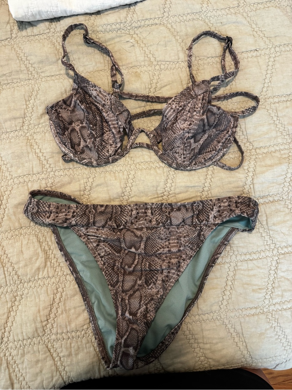 Snake skin bikini pacsun